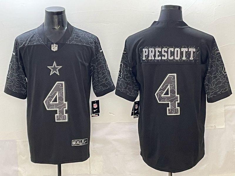 Men Dallas Cowboys #4 Prescott Black Nike 2025 Limited NFL Jersey style 02